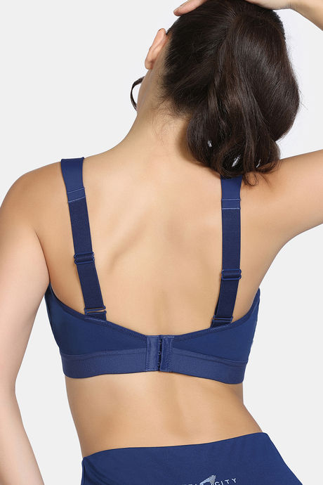 Zelocity High Impact Quick Dry Sports Bra - Medieval Blue — image 4